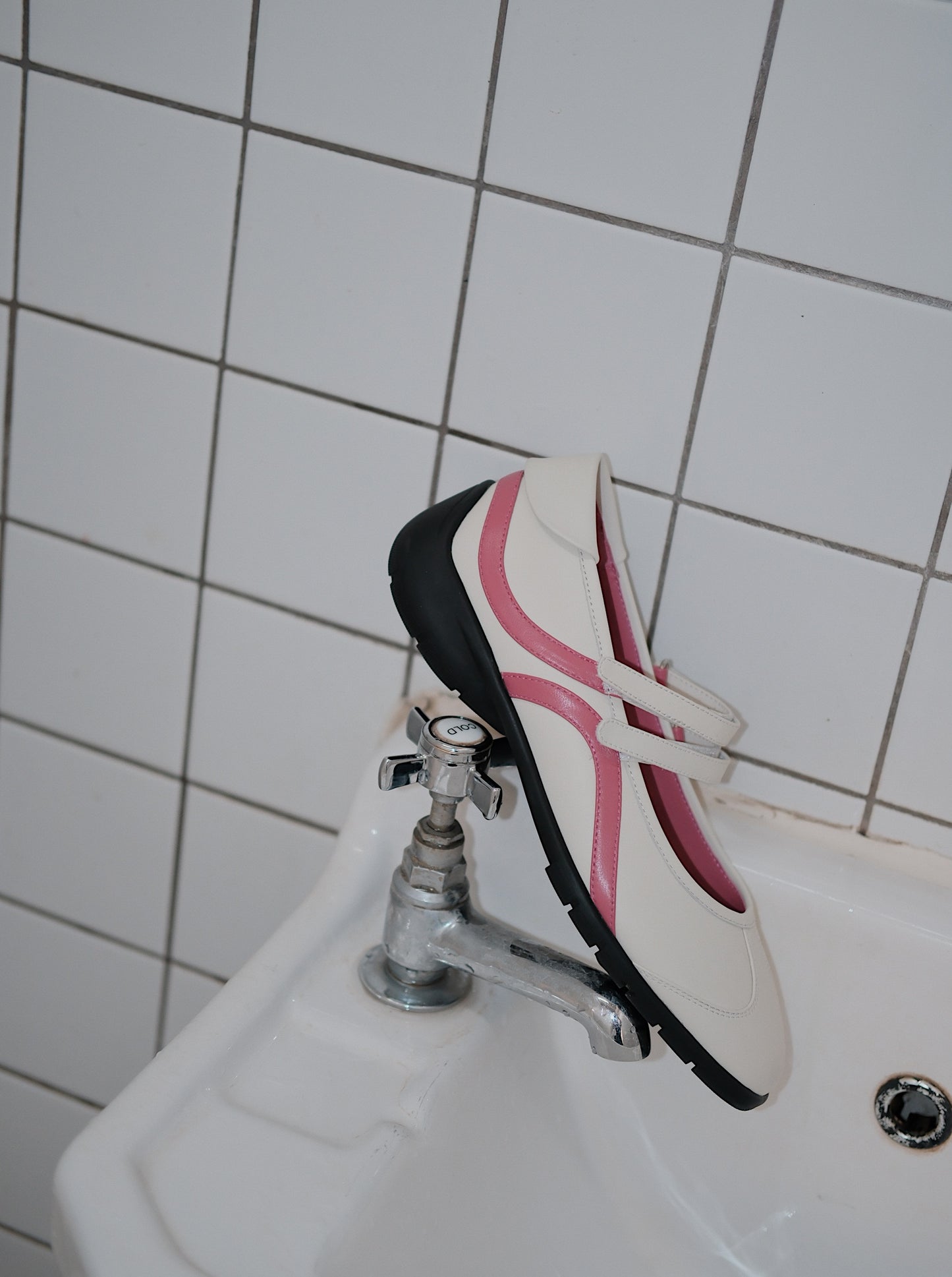 Sporty Mary Jane Retro Sneaker Flats in Suede Leather