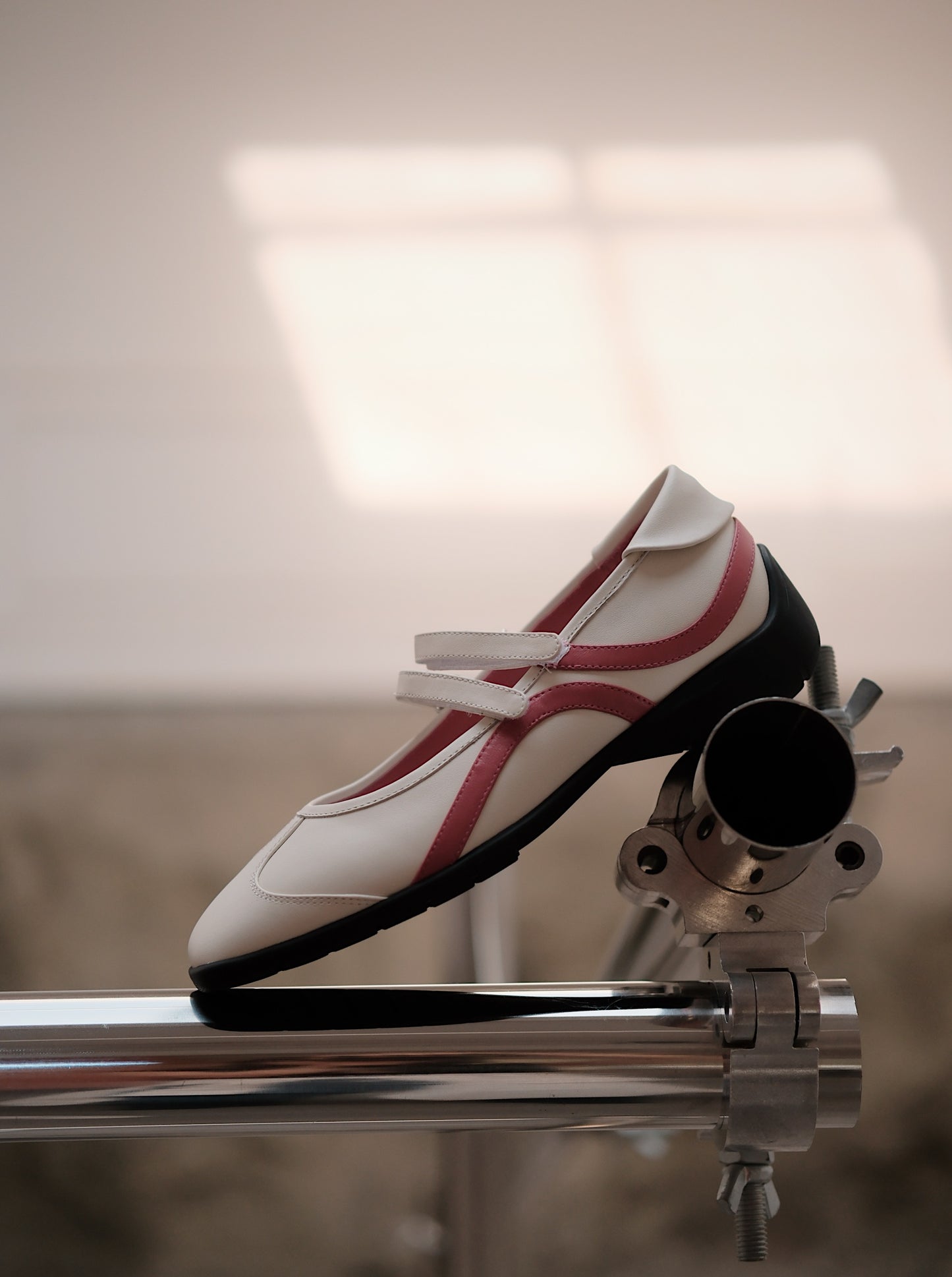 Sporty Mary Jane Retro Sneaker Flats in Suede Leather
