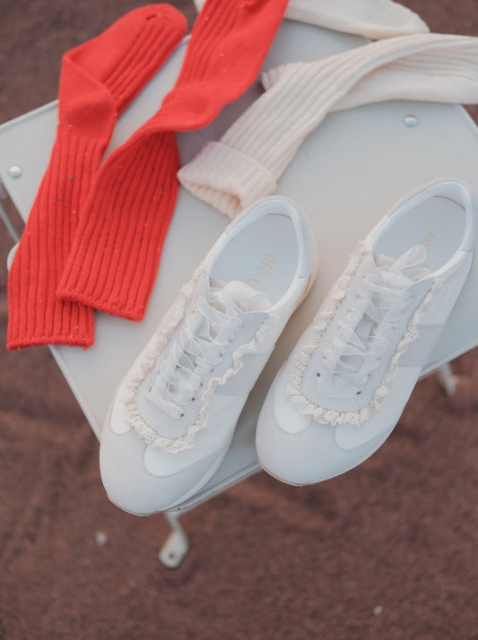 Bloom Mary Jane Sneakers with Cotton Lace