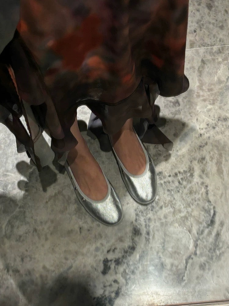 Two-Way Ballet Flats with Detachable Laces