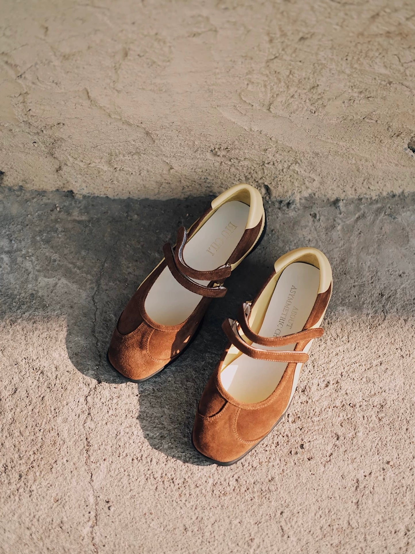 Sporty Mary Jane Retro Sneaker Flats in Suede Leather