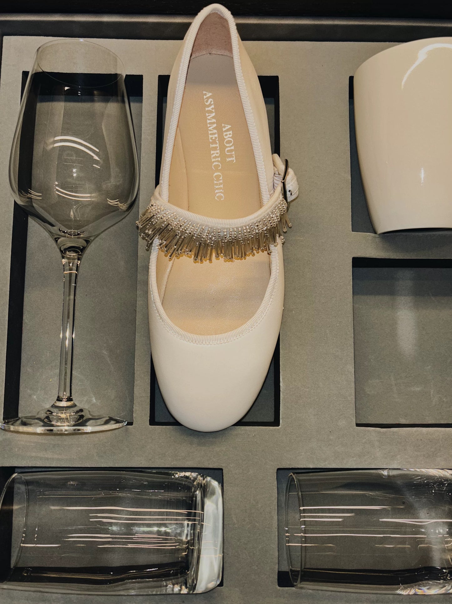 ShyShy Soft Leather Mary Jane Flats with Adjustable Strap
