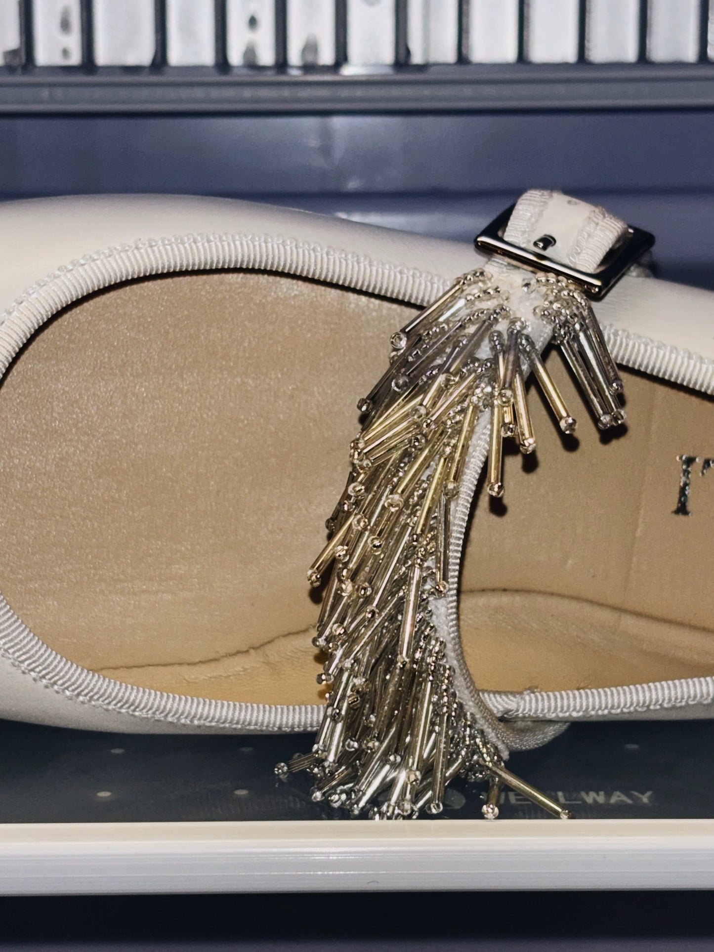 ShyShy Soft Leather Mary Jane Flats with Adjustable Strap