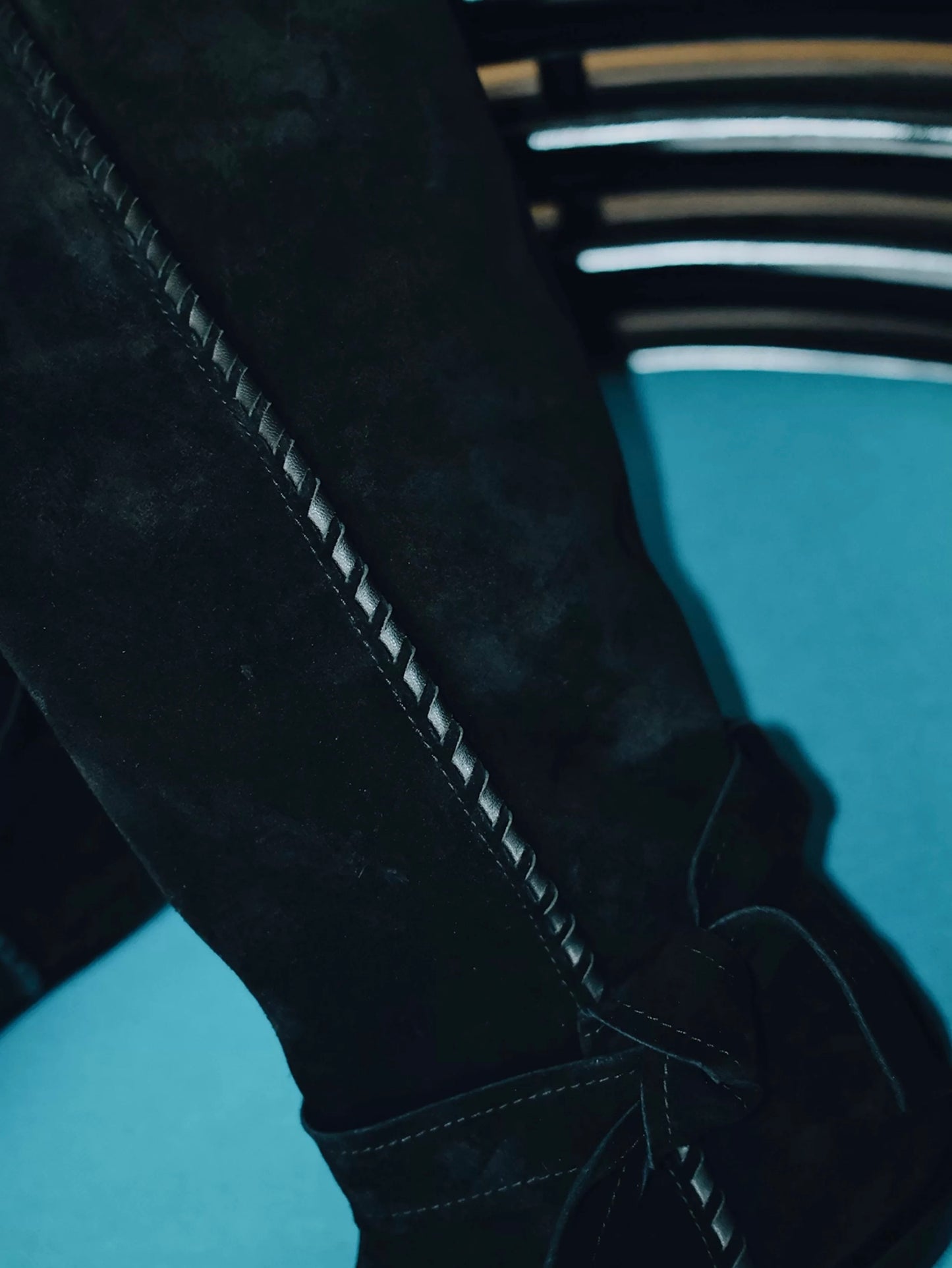 "Midnight Paris" Suede Slouch Mid-Calf Boots