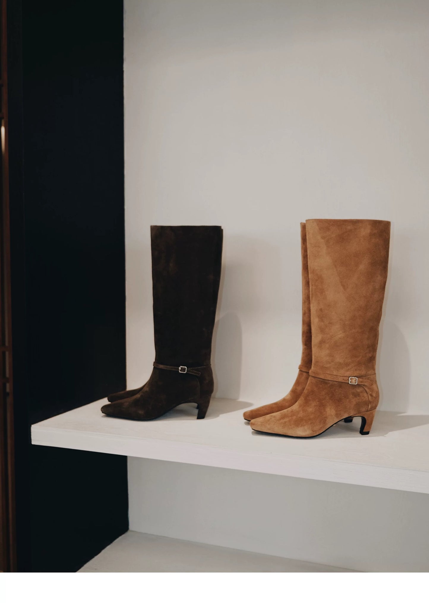 Women’s Suede Knee-High Boots with Heel