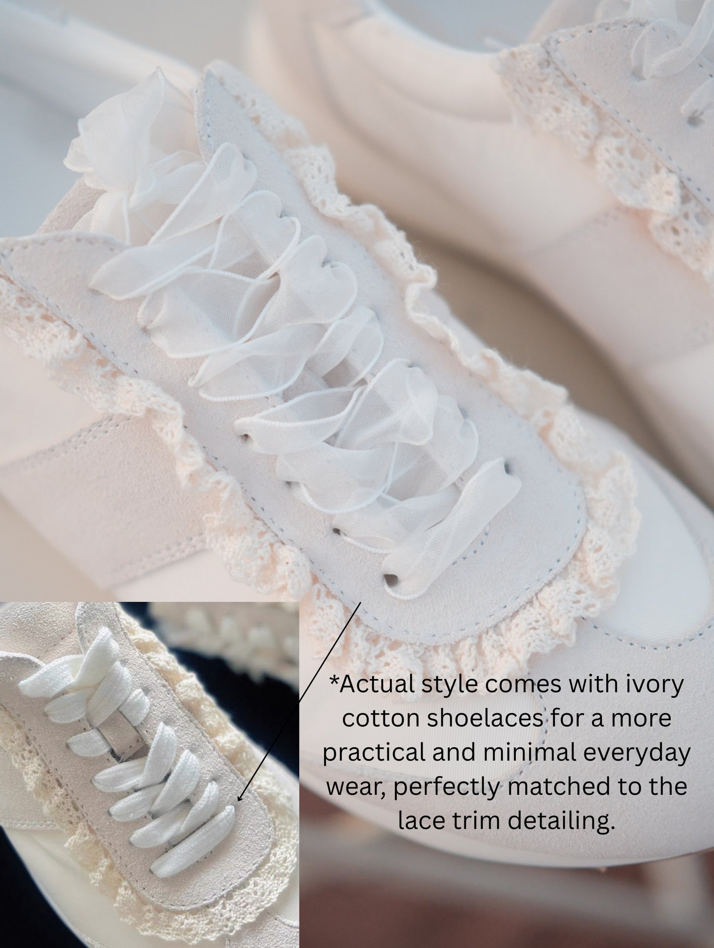 Bloom Mary Jane Sneakers with Cotton Lace