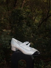 "Golden Era" Women's Asymmetric Square Toe Mary Janes