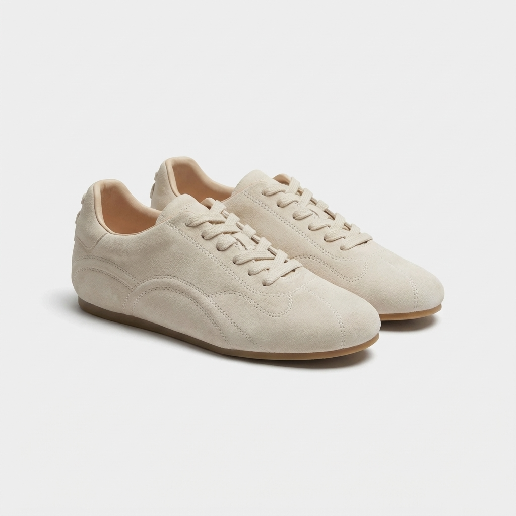 Soft Loaf | Suede Sneakers with Asymmetric Detail and built-in Lift