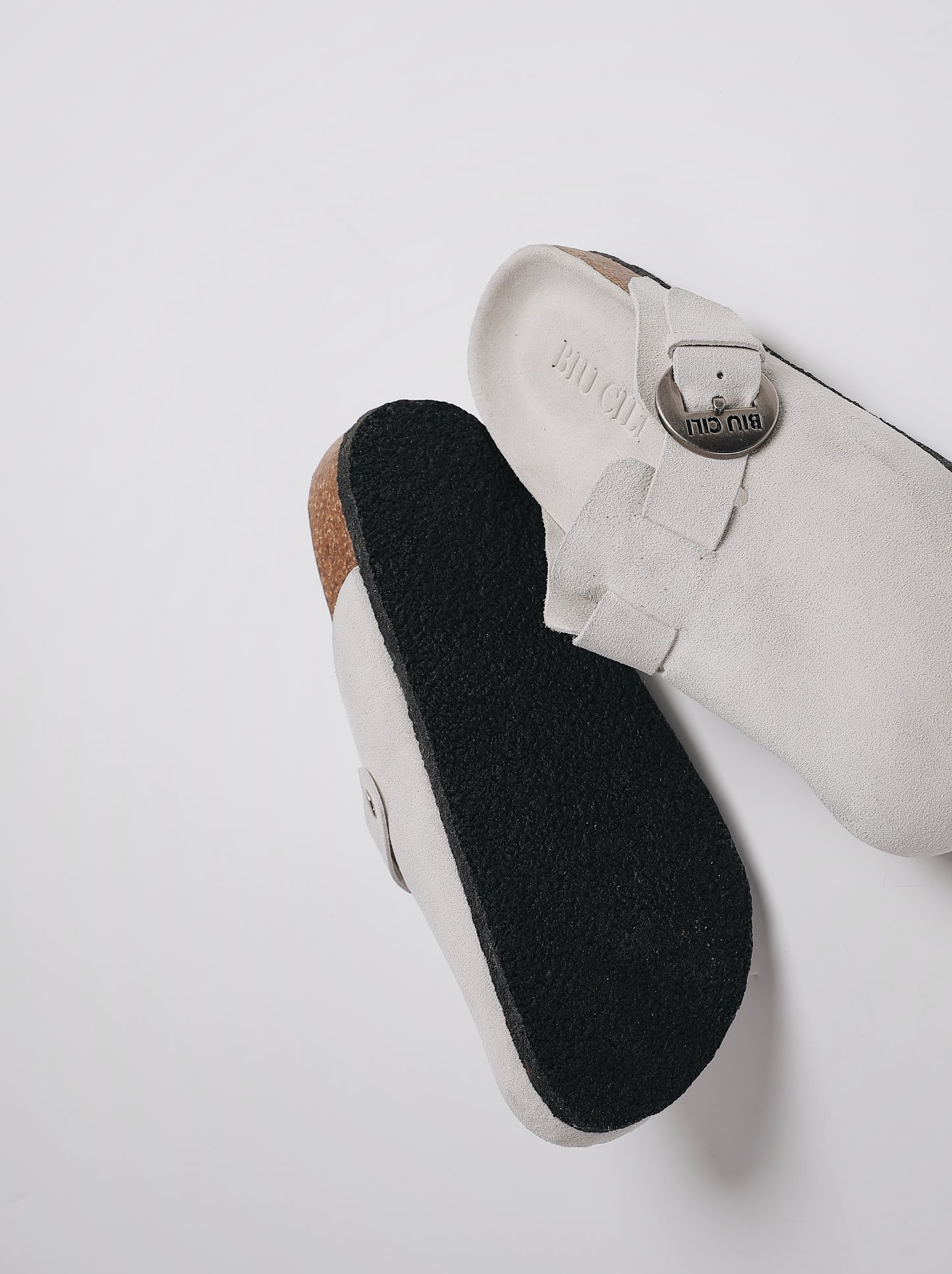 "Moss and Cloud" Soft Footbed Suede Leather Clogs Supreme Comfort Sandals