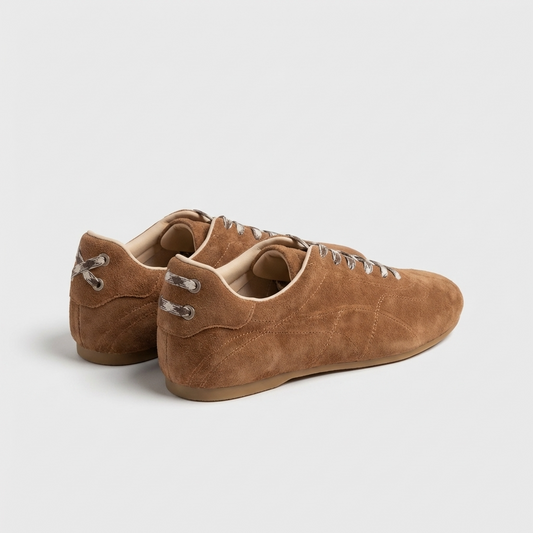 Soft Loaf | Suede Sneakers with Asymmetric Detail and built-in Lift
