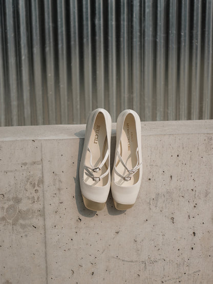 "Golden Era" Women's Asymmetric Square Toe Mary Janes
