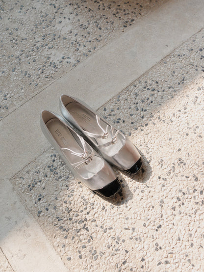 "Golden Era" Women's Asymmetric Square Toe Mary Janes