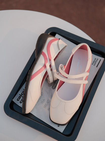 Sporty Mary Jane Retro Sneaker Flats in Suede Leather