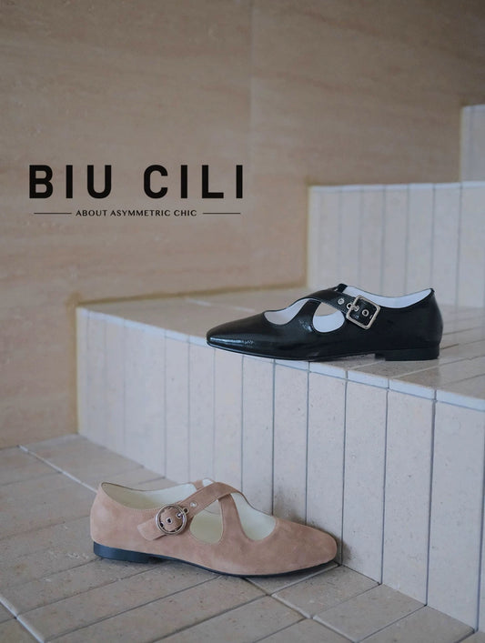 "Ease" Mary Janes Ballet Flats with Cross Straps