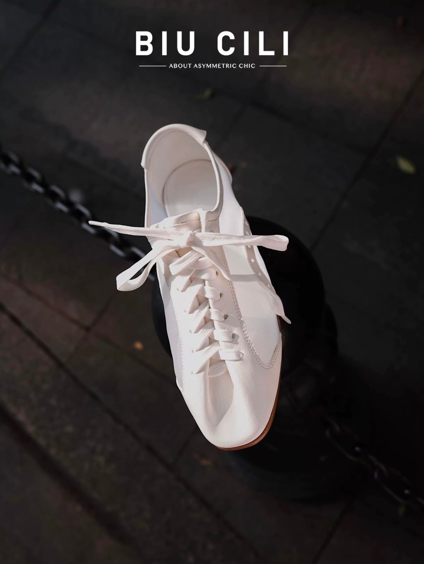 White mesh leather lace-up sneakers for summer, stylish flats perfect for formal and casual outfits.