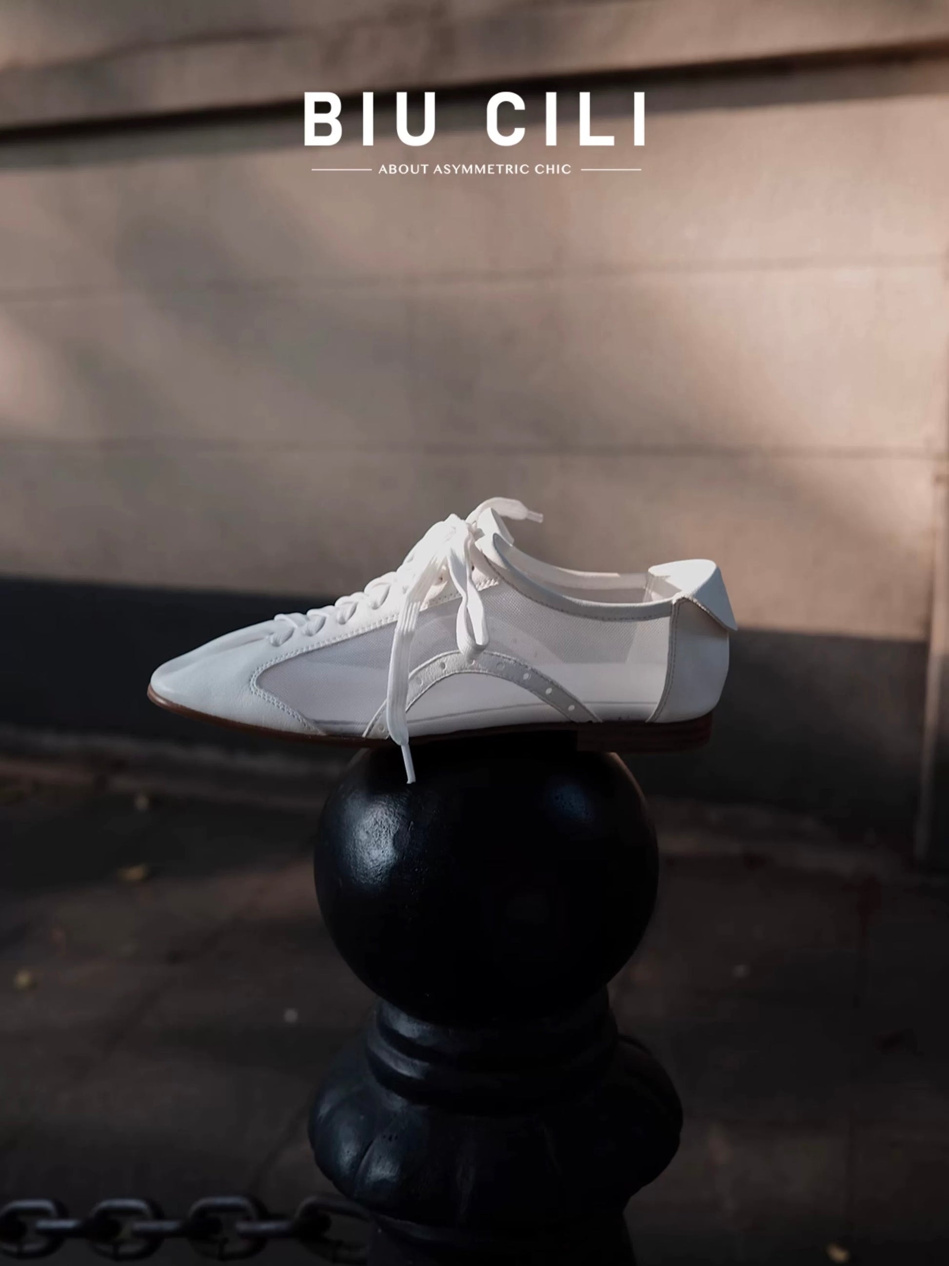 White mesh leather lace-up sneakers for summer, stylish flats perfect for formal and casual outfits.
