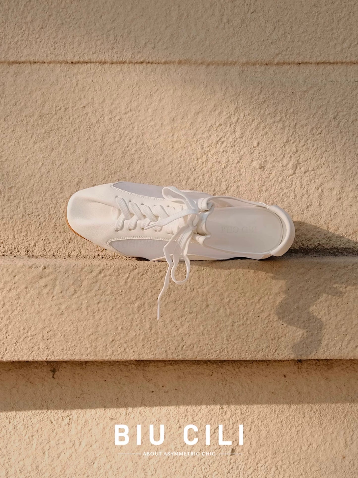 White mesh leather lace-up sneakers for summer, stylish flats perfect for formal and casual outfits.