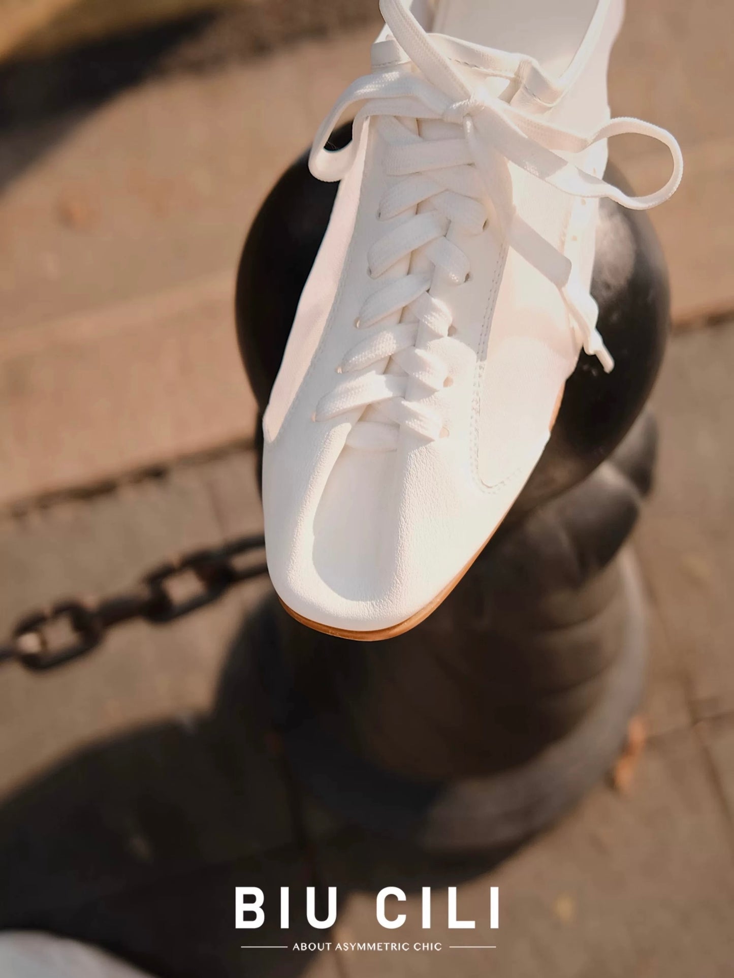 White mesh leather lace-up sneakers for summer, stylish flats perfect for formal and casual outfits.