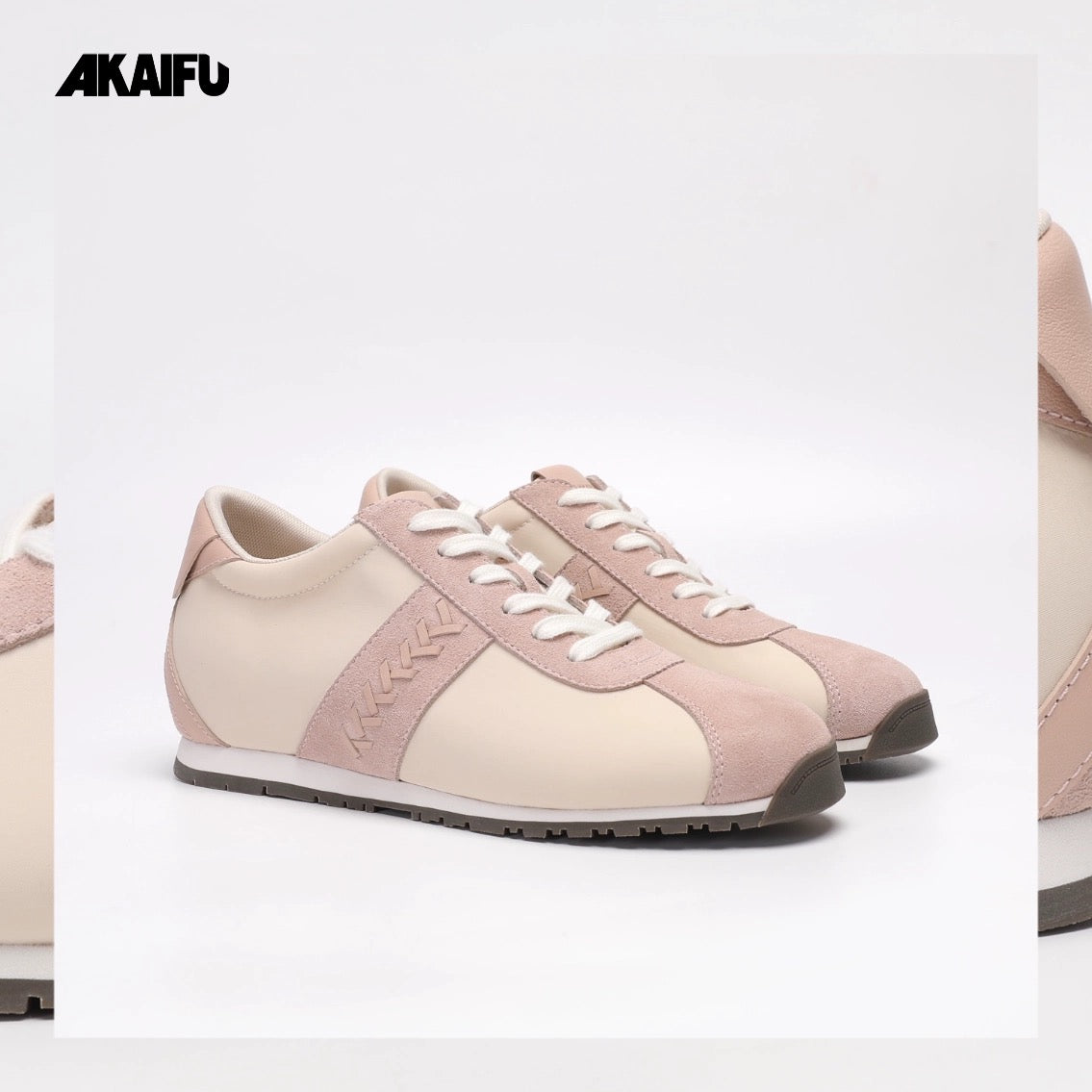 Lace-Up Suede Leather Thin Sole Sneakers with Elevated Insole in Mint Green