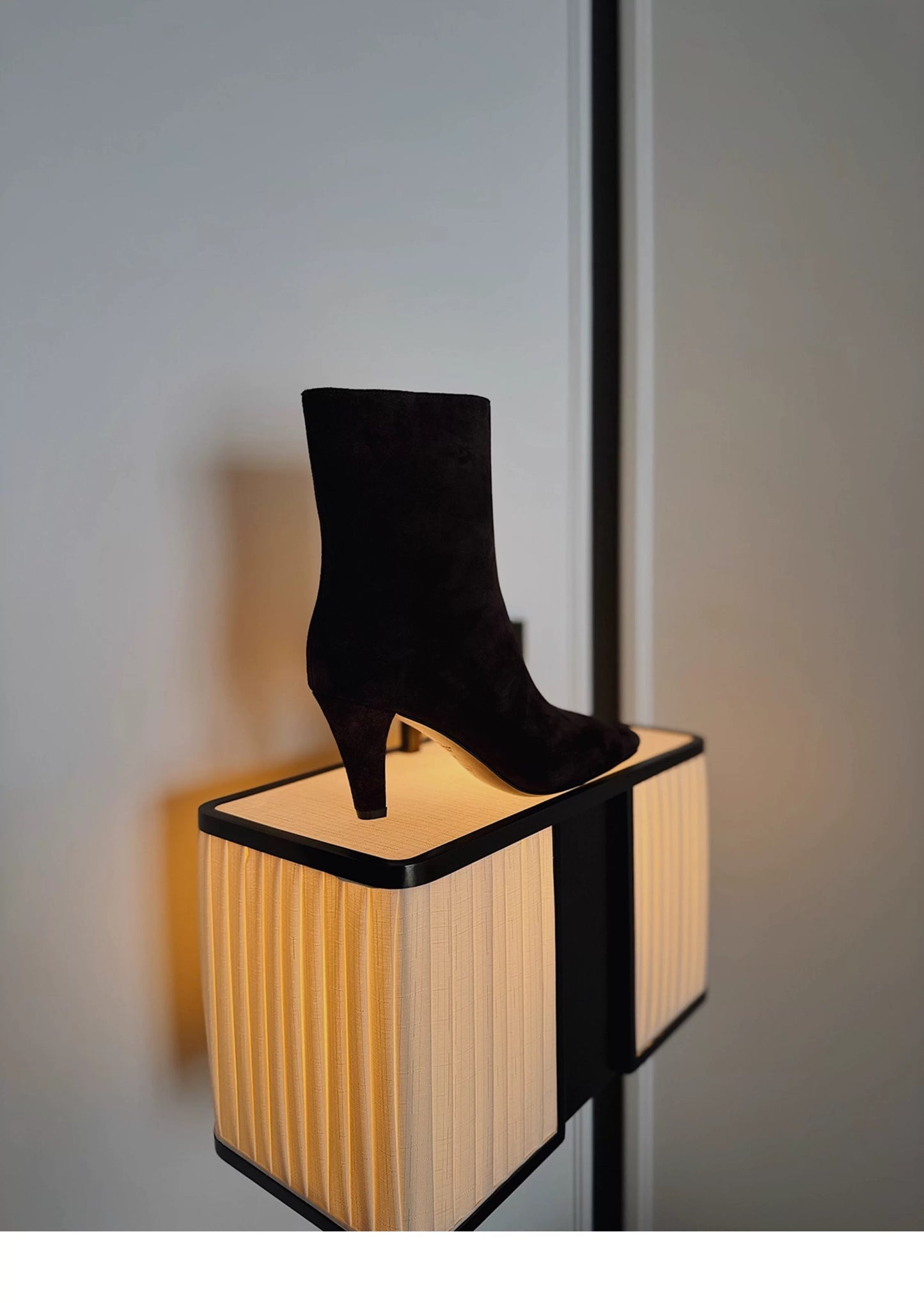 "Vesper" Women’s Dark Brown Suede Ankle Boots with Asymmetric Zipper