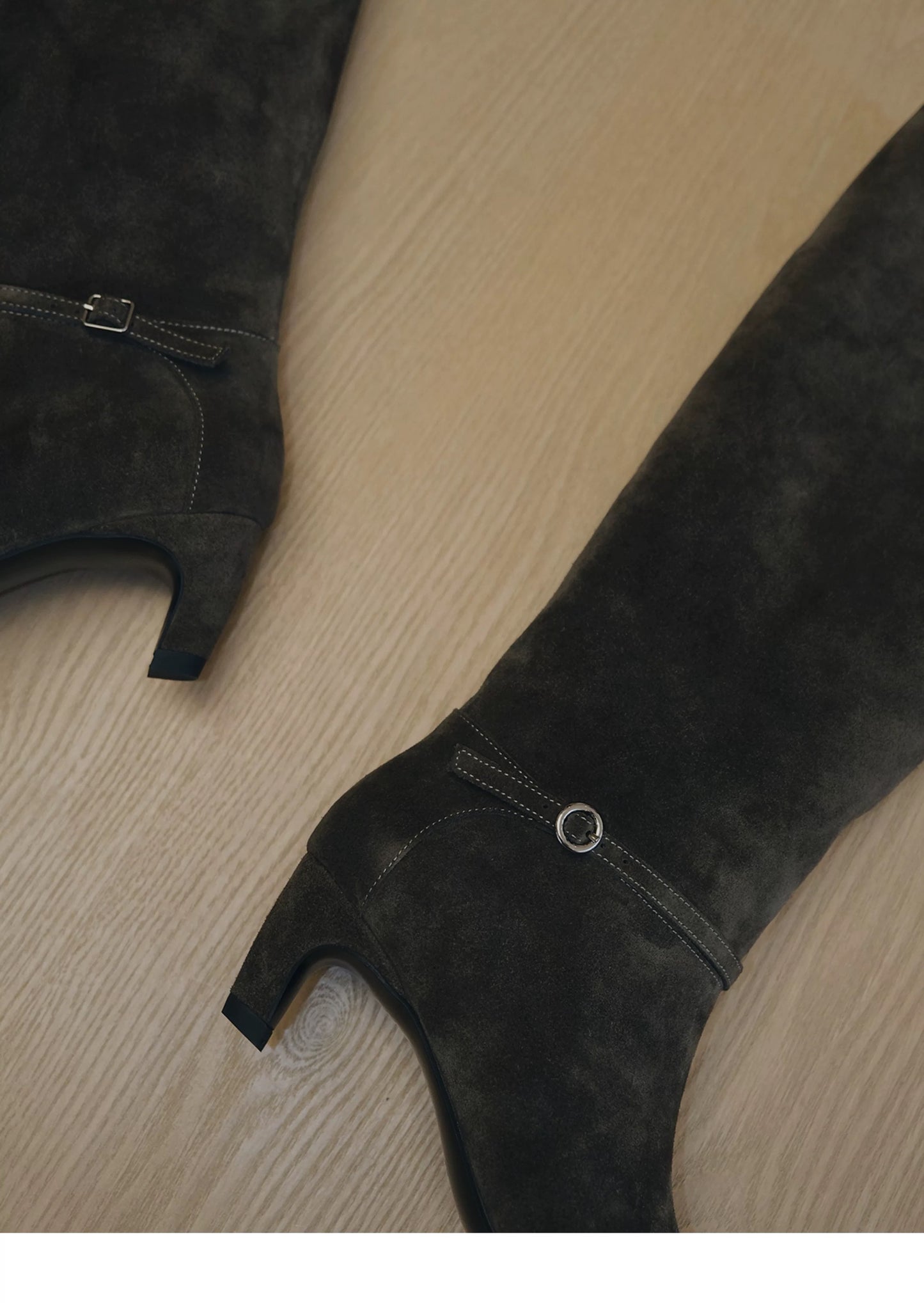 Women’s Suede Knee-High Boots with Heel