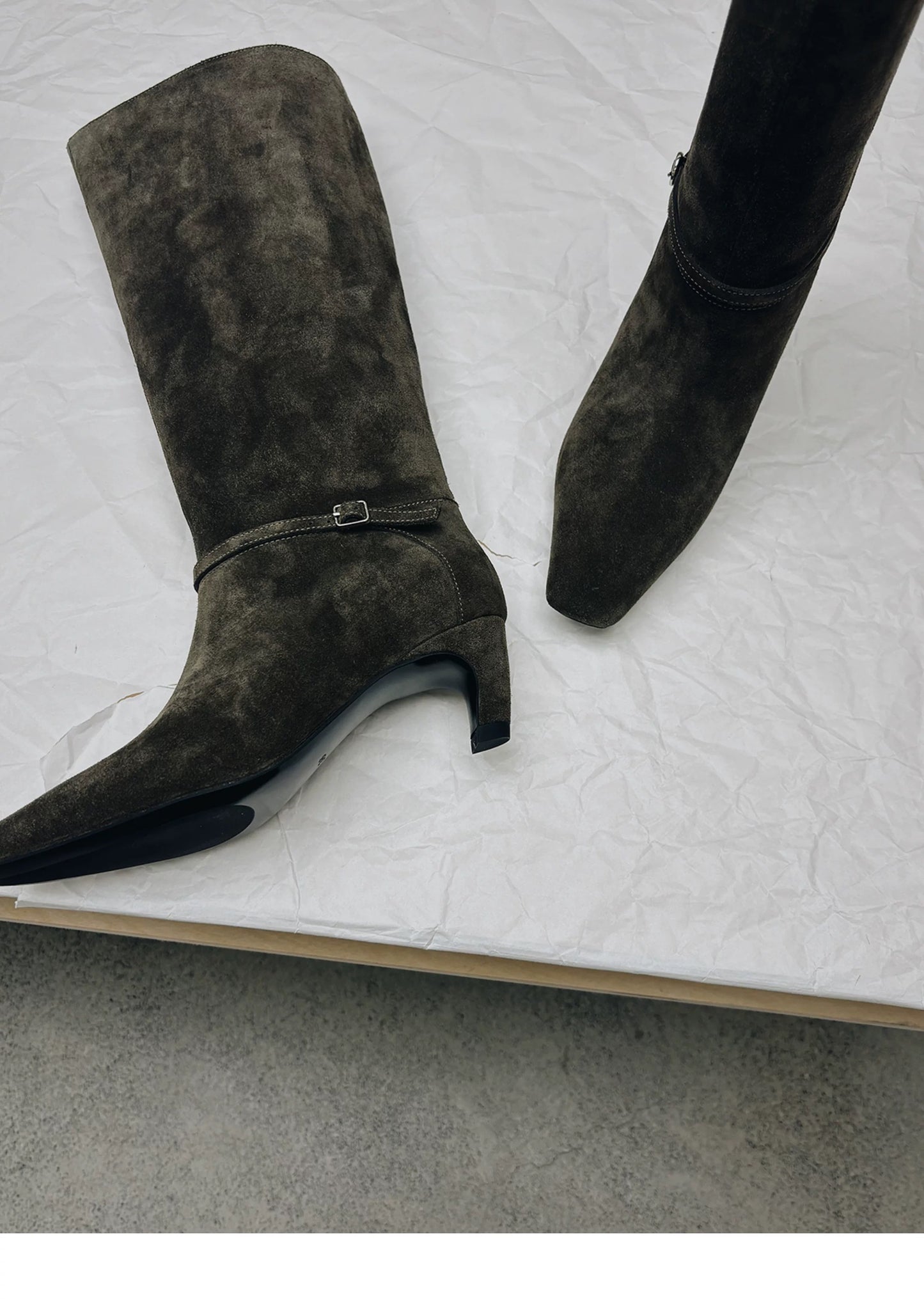 Women’s Suede Knee-High Boots with Heel