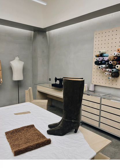 Women’s Suede Knee-High Boots with Heel