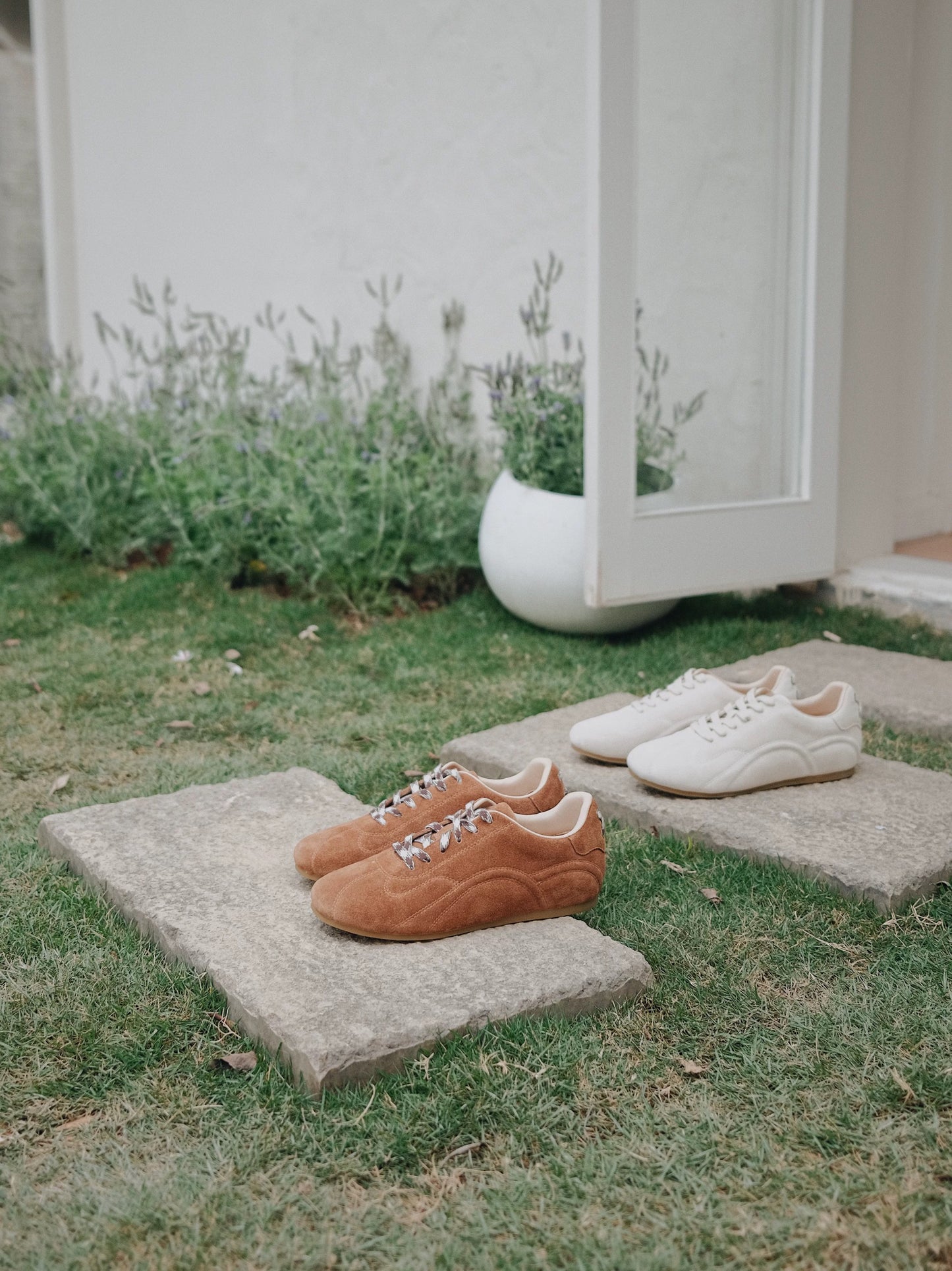 Soft Loaf | Suede Sneakers with Asymmetric Detail and built-in Lift