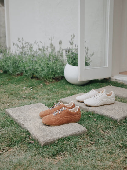 Soft Loaf | Suede Sneakers with Asymmetric Detail and built-in Lift