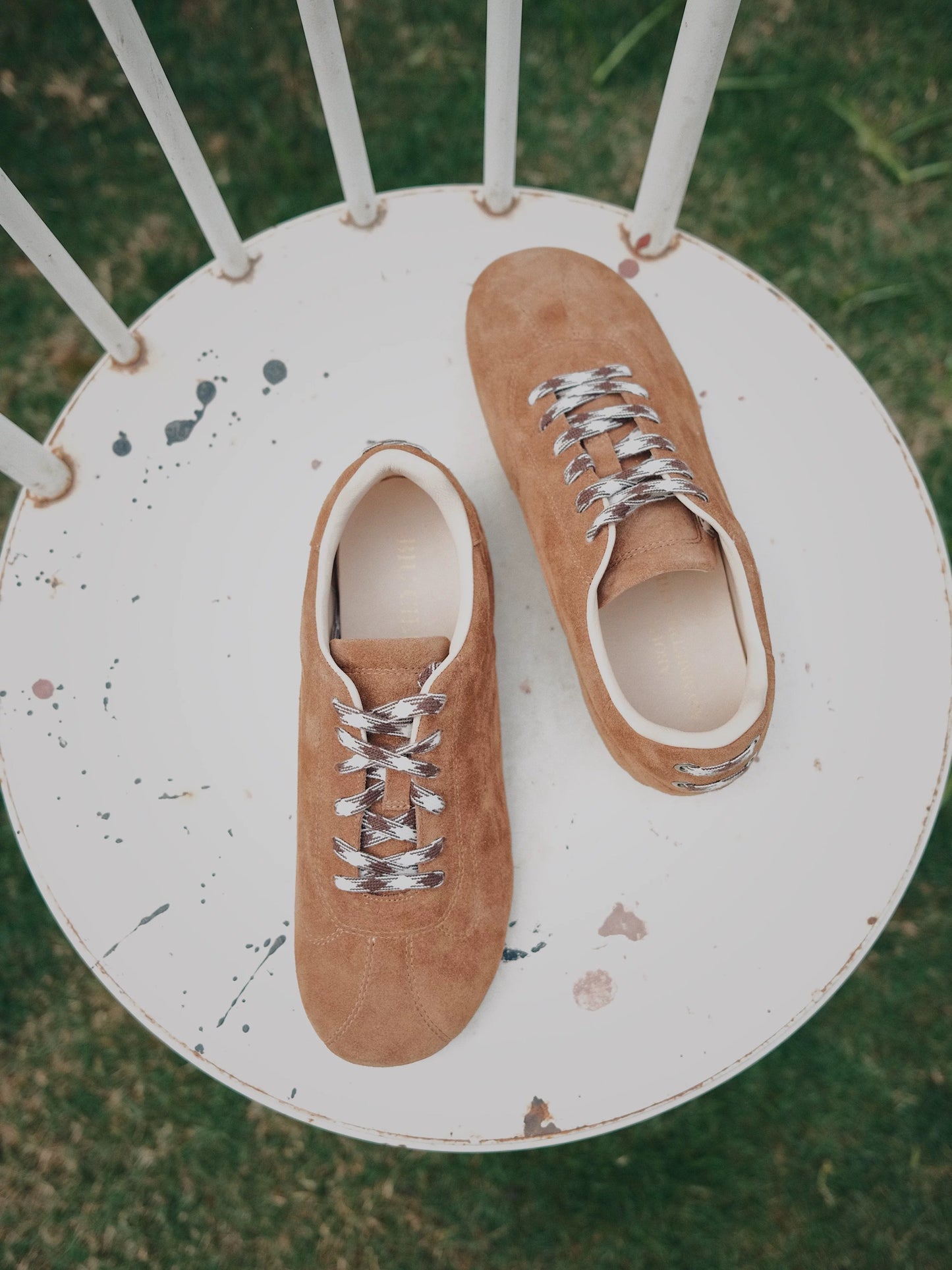 Soft Loaf | Suede Sneakers with Asymmetric Detail and built-in Lift