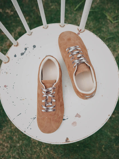 Soft Loaf | Suede Sneakers with Asymmetric Detail and built-in Lift