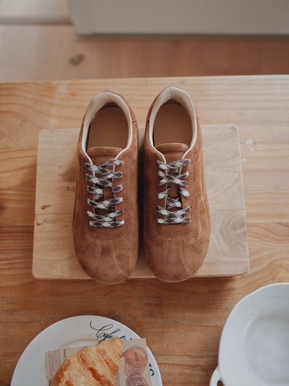 Soft Loaf | Suede Sneakers with Asymmetric Detail and built-in Lift