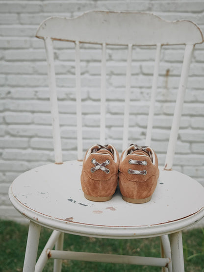 Soft Loaf | Suede Sneakers with Asymmetric Detail and built-in Lift