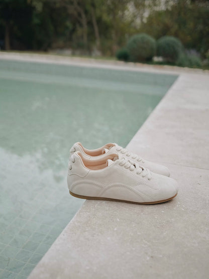 Soft Loaf | Suede Sneakers with Asymmetric Detail and built-in Lift