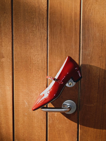 Minimalist Leather Mary Jane Block Heels with Asymmetric Buckle