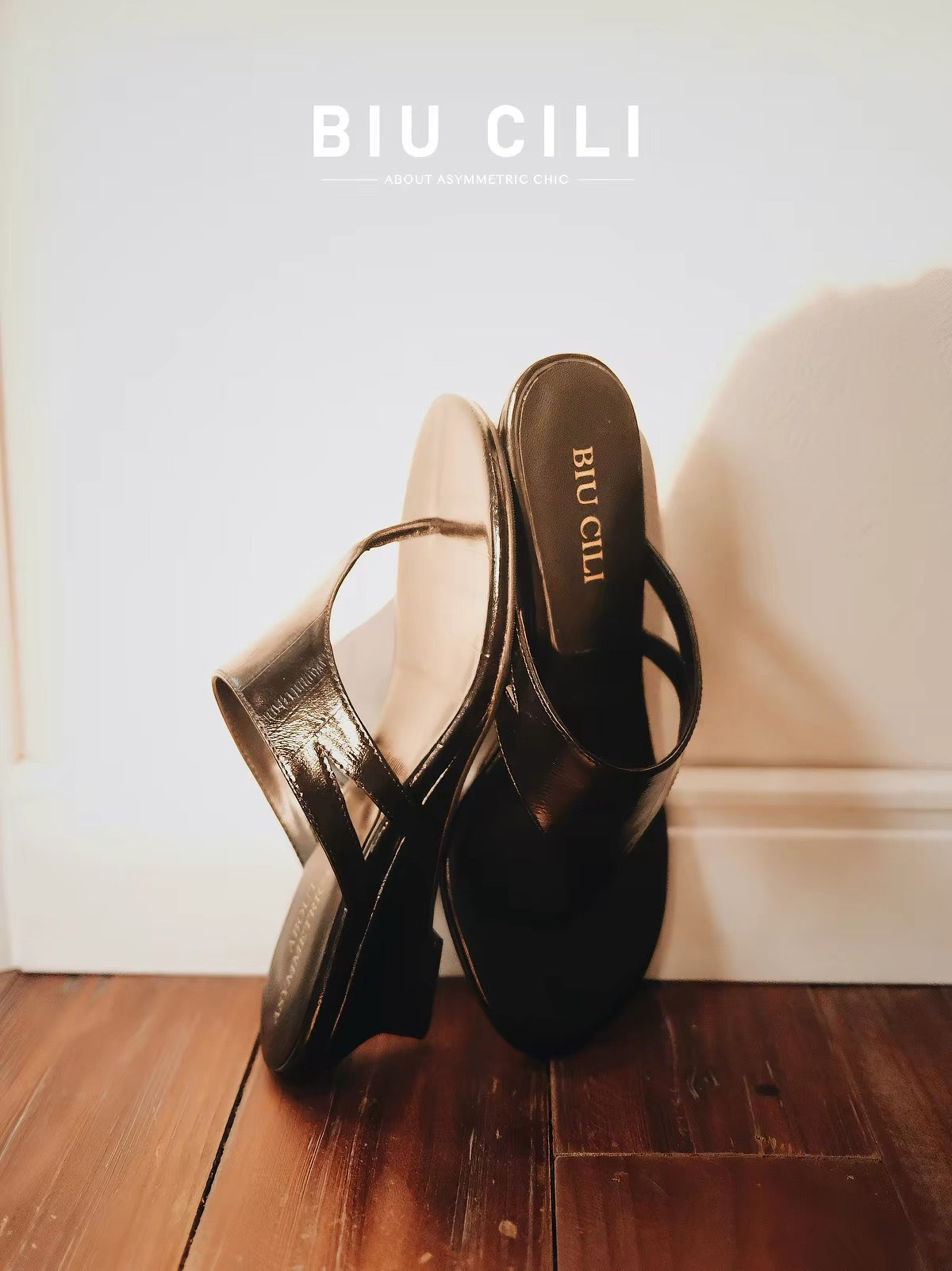 Summer Leather Wedge Heel Sandals