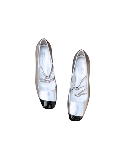 "Golden Era" Women's Asymmetric Square Toe Mary Janes