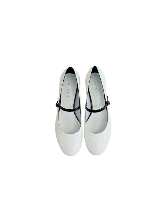 Minimalist Mary Jane Block Heels with Contrast Strap